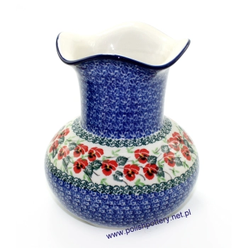 Wazon H21cm dek. 2538X Czerwone Bratki